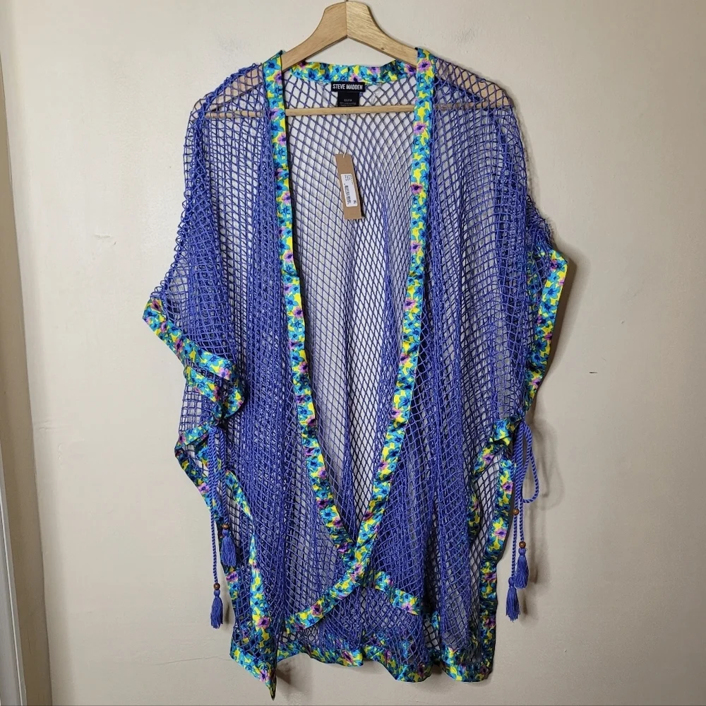 NWT Steve Madden Sheer Net Swim Cover-Up